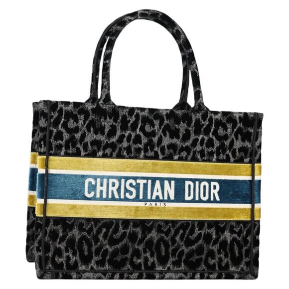 DIOR Book Tote Bag Velour Black - Picture 1 of 12